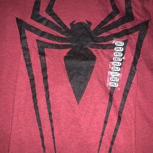 Maroon Spider Man Graphic T-Shirt 2XLT